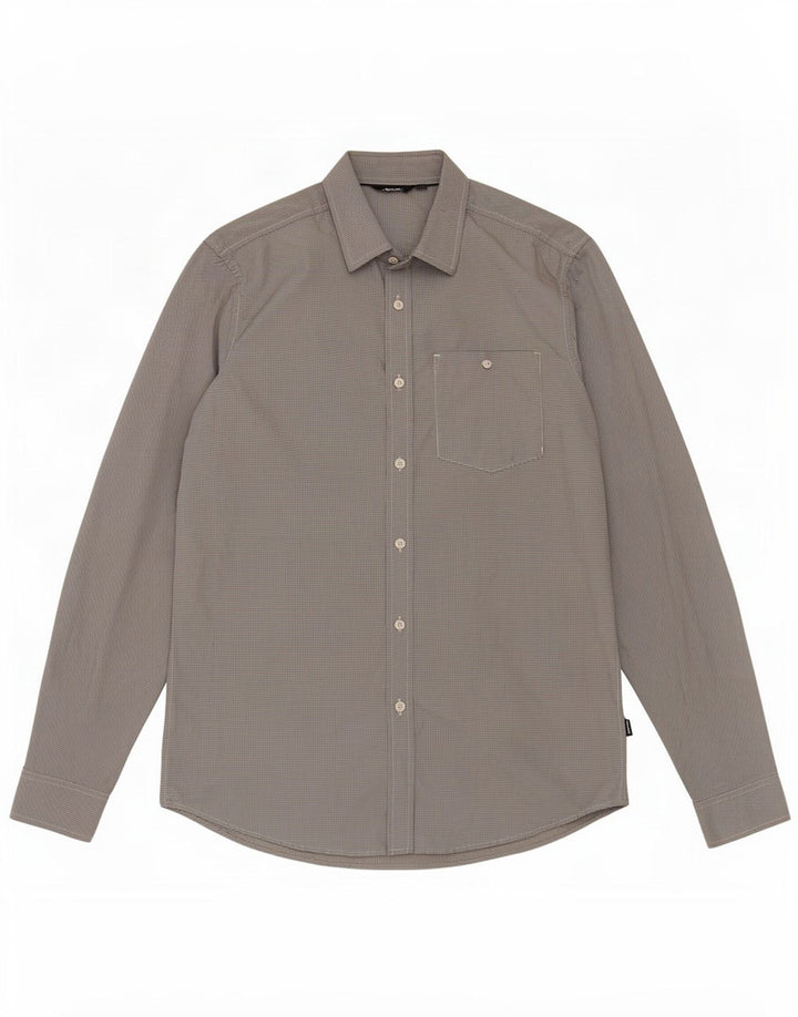 Camisa masculina Rohan cinza médio guingão poliamida