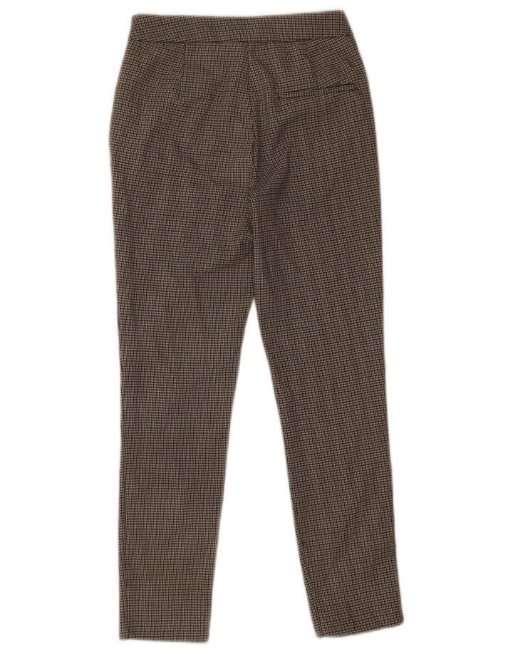 Calça Zara Feminina Slim Suit XS W24 L26 Cinza Houndstooth Poliéster