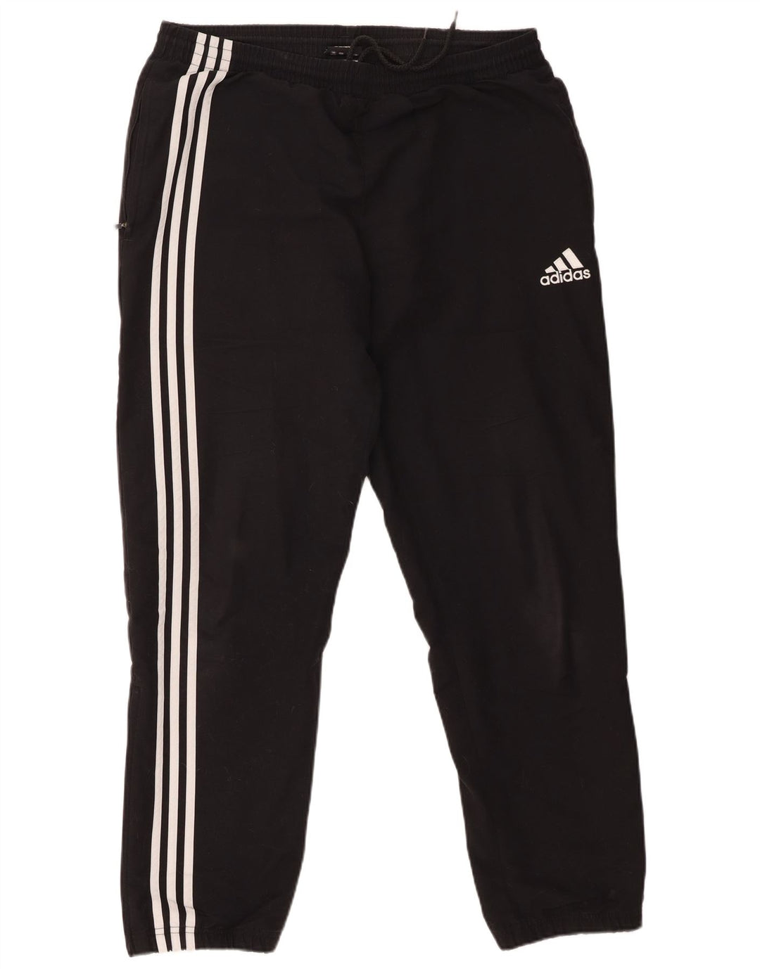 Calça de treino masculina Adidas Joggers UK 40/42 poliéster preto médio