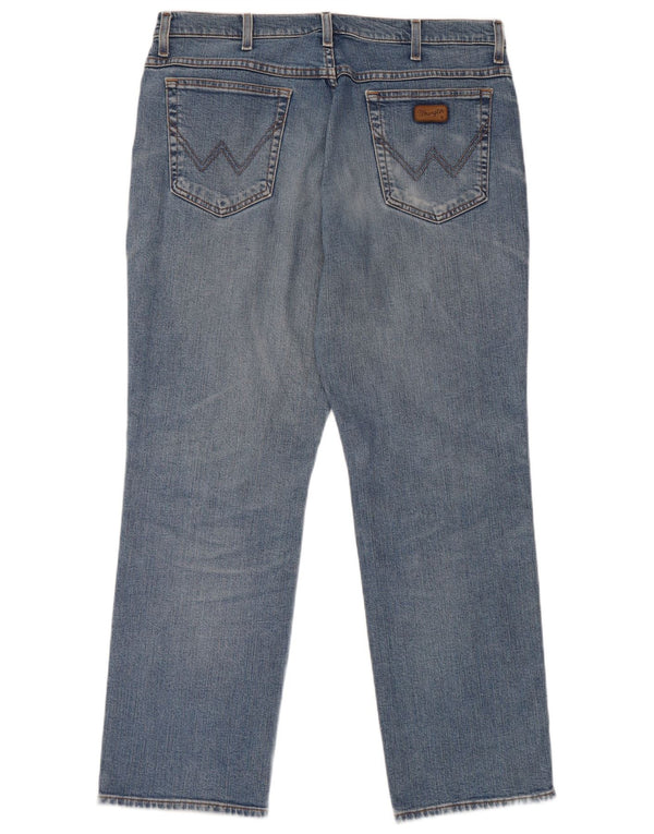 WRANGLER Masculino Texas Stretch Straight Jeans W36 L30 Azul Algodão