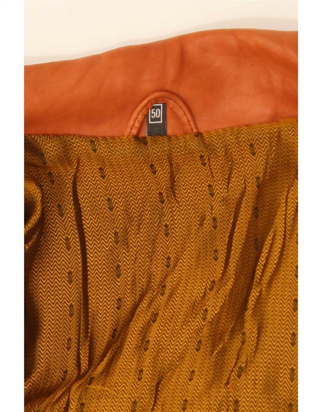 Jaqueta de couro masculina vintage IT 50 grande marrom