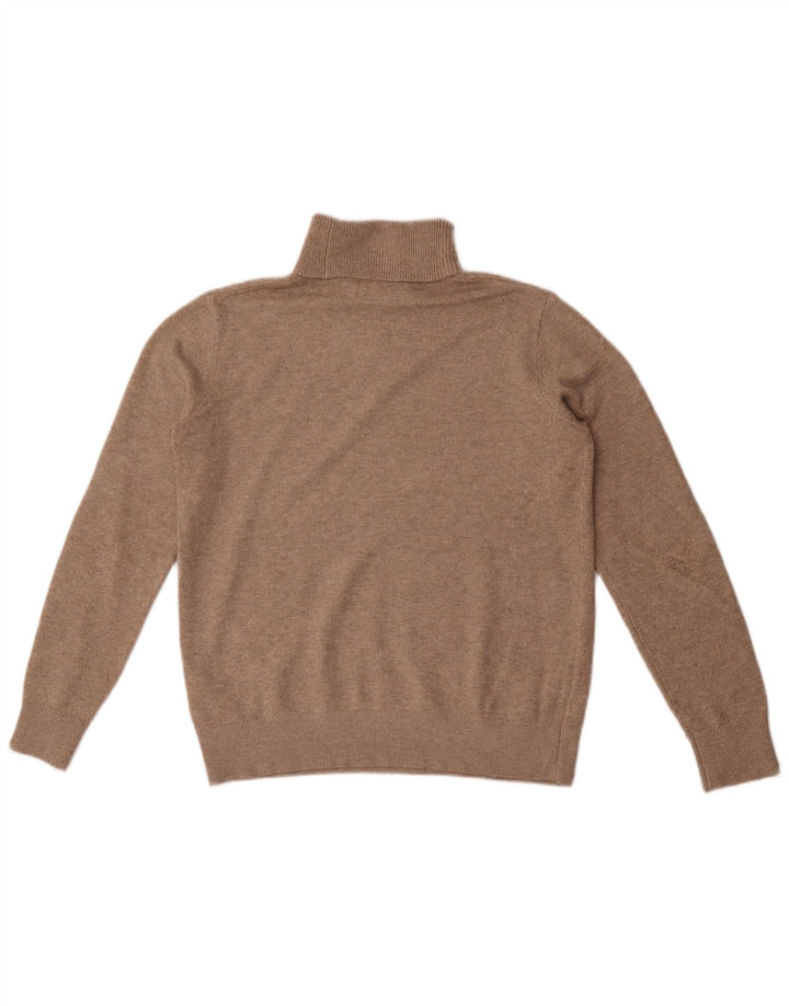 Suéter feminino Marks & Spencer com gola redonda grande Reino Unido 6 XS bege