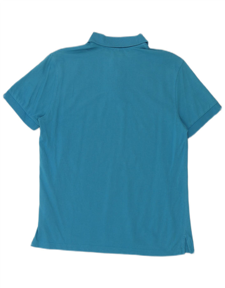 Camisa polo masculina Hugo Boss Regular Fit algodão azul médio