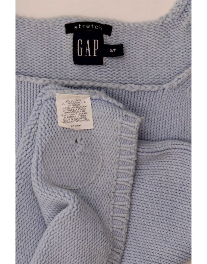 Gap Womens Crop Knit Cami Top Reino Unido 8 Pequeno Algodão Azul