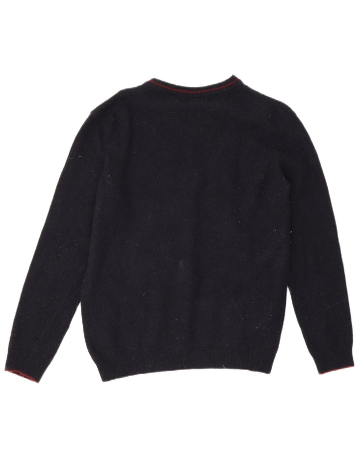 Suéter feminino Timberland com gola redonda e gola redonda, tamanho médio, azul marinho