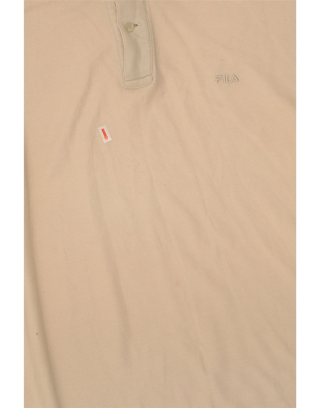 FILA Mens Polo Shirt Medium Beige Cotton Vintage Fila and Second-Hand Fila from Messina Hembry 