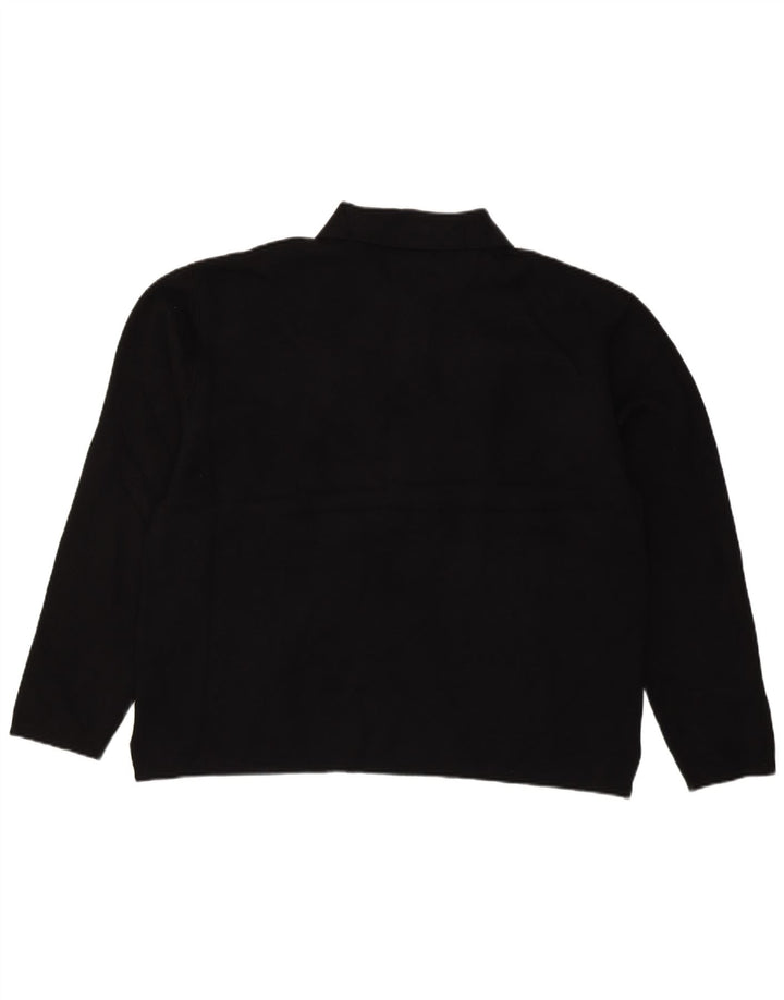 Zara Suéter masculino com gola polo XL preto viscose