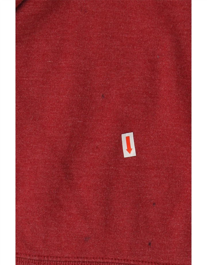 VANS Mens Moletom Jumper Pequeno Algodão Colorblock Vermelho