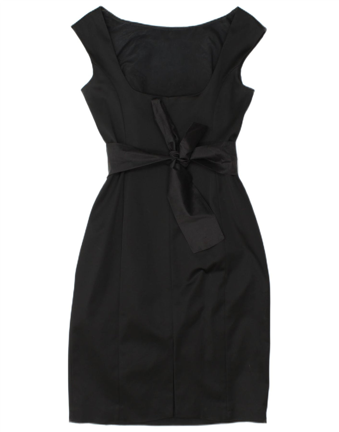 COAST Vestido feminino sem mangas com bainha UK 12 acetato preto médio