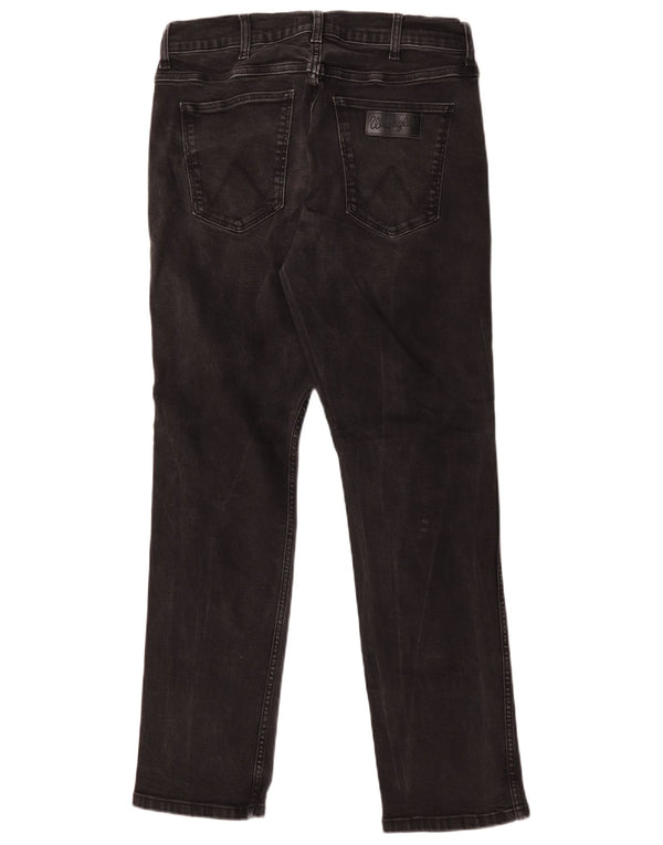 Wrangler Mens Greensboro Slim Jeans W32 L32 Algodão Preto