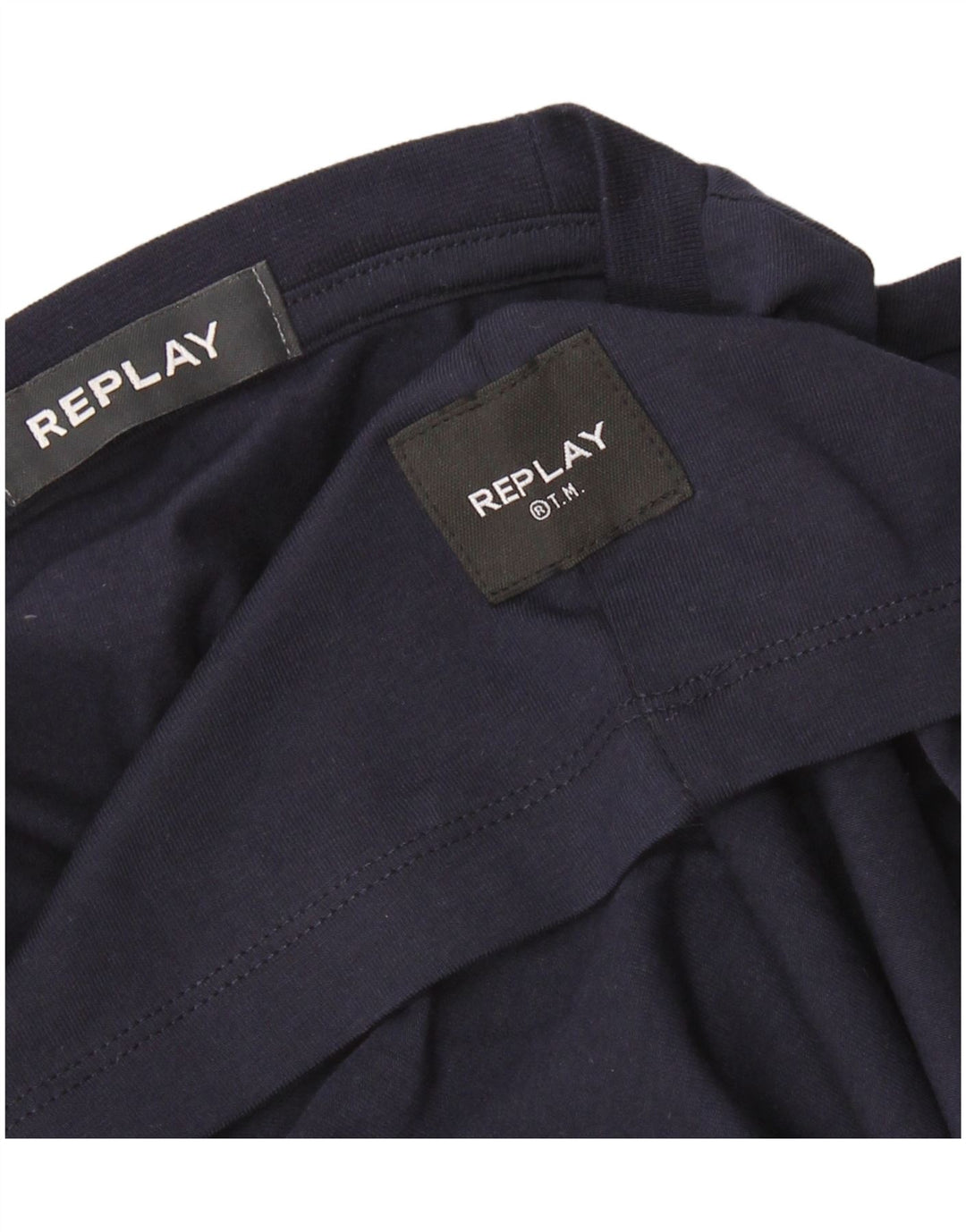 Camiseta masculina Replay Top médio azul marinho