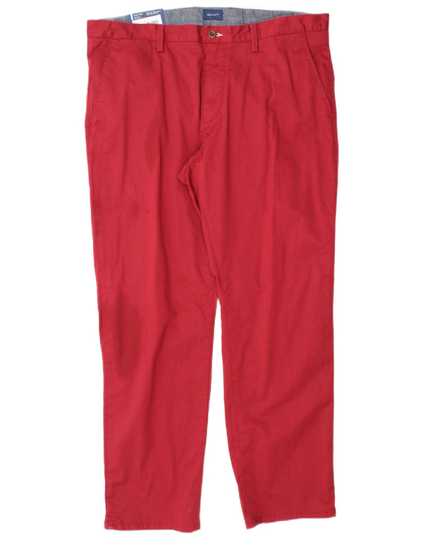 Calça Chino Masculina Reta Gant W40 L32 Algodão Vermelho