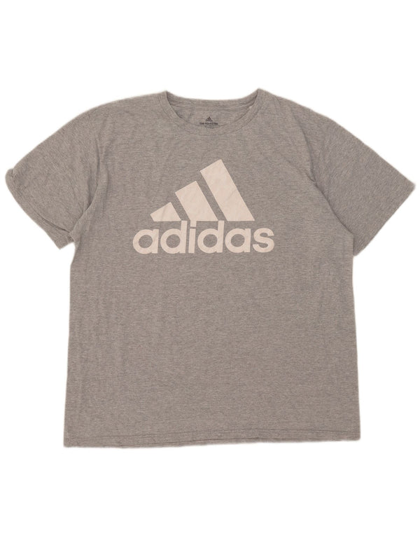 Camiseta Adidas Masculina Graphic Top XL Cinza Algodão