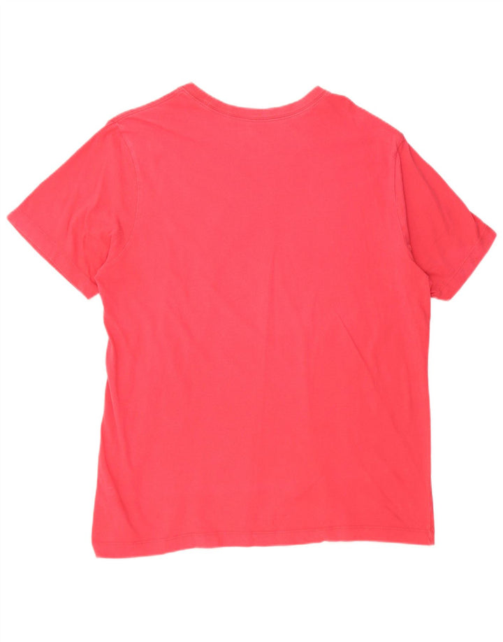 Camiseta gráfica masculina NIKE Top grande algodão rosa