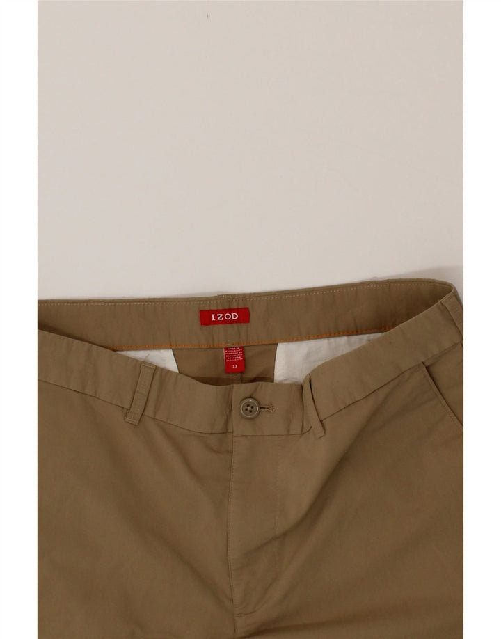 IZOD Mens Chino Shorts W33 Medium Brown Polyester Vintage Izod and Second-Hand Izod from Messina Hembry 