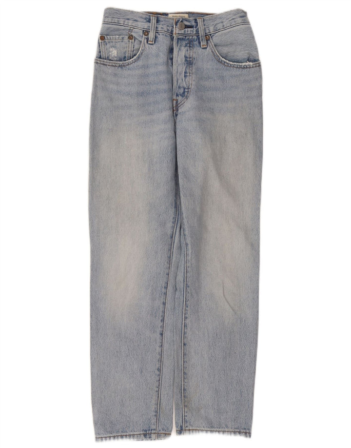 Calça jeans feminina Levi's 501 Straight W26 L26 azul algodão