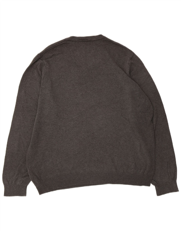 Suéter masculino Marks & Spencer com decote em V XL algodão cinza