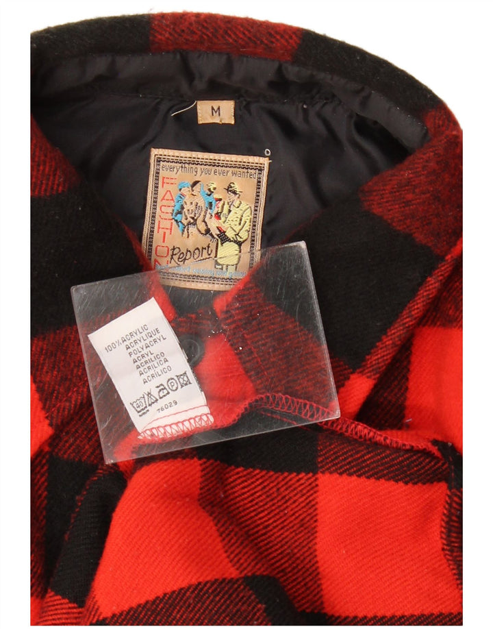 Denunciar Camisa masculina de flanela lenhador médio vermelho guingão