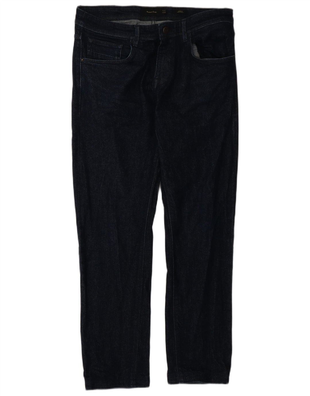 Massimo Dutti Mens Slim Jeans EU 40 Médio W31 L28 Azul Marinho Algodão