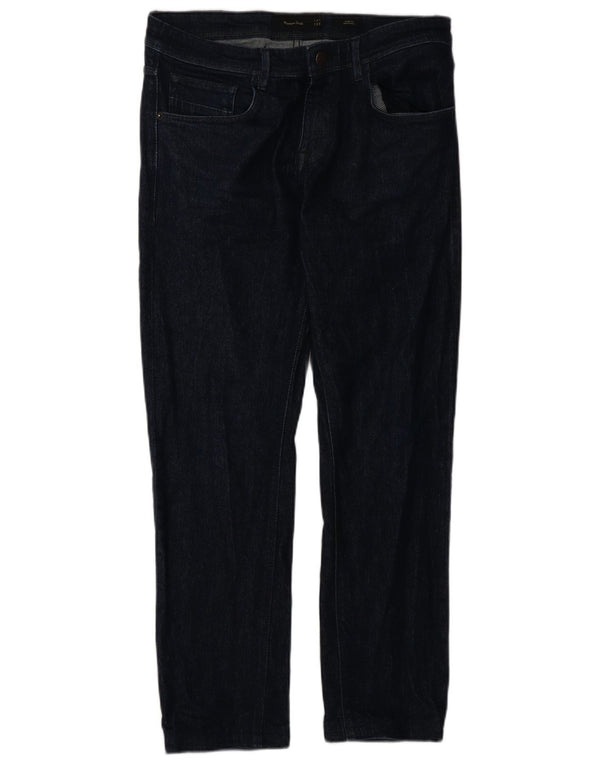 Massimo Dutti Mens Slim Jeans EU 40 Médio W31 L28 Azul Marinho Algodão