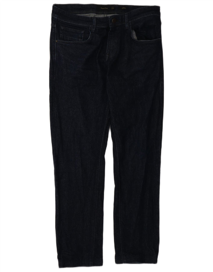 Massimo Dutti Mens Slim Jeans EU 40 Médio W31 L28 Azul Marinho Algodão