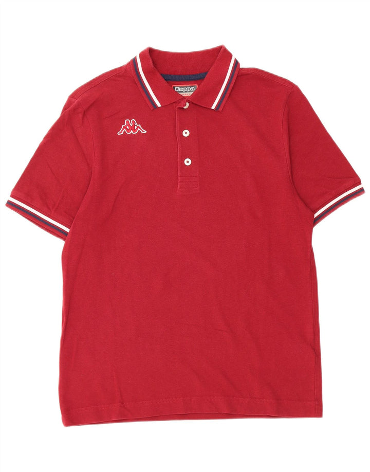 Camisa polo masculina Kappa pequena algodão Borgonha