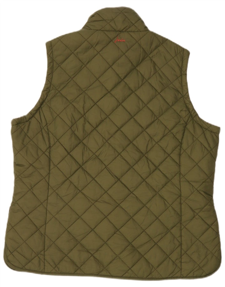 Gilet feminino acolchoado Joules UK 18 XL cáqui poliéster