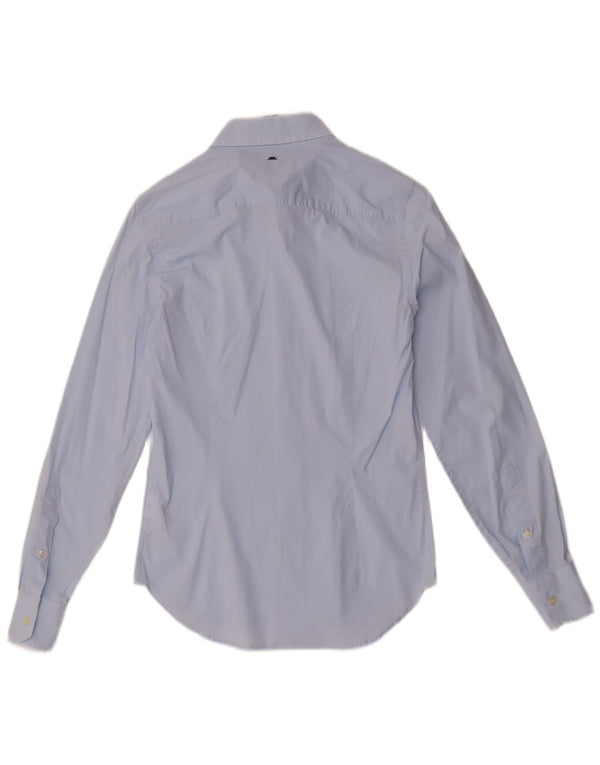 Camisa masculina G-Star pequena azul algodão