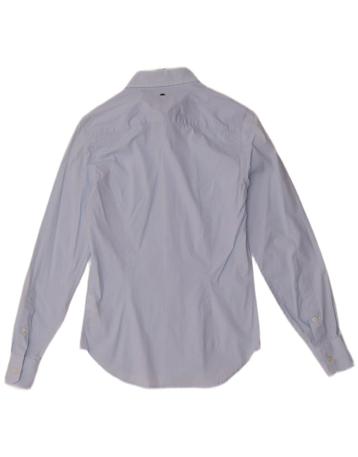 Camisa masculina G-Star pequena azul algodão