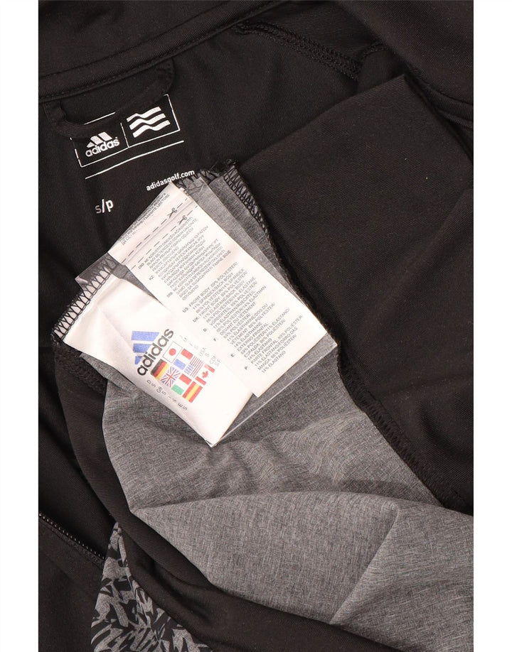 ADIDAS Womens Tracksuit Top Jacket UK 10 Pequeno Preto Colourblock Poliéster