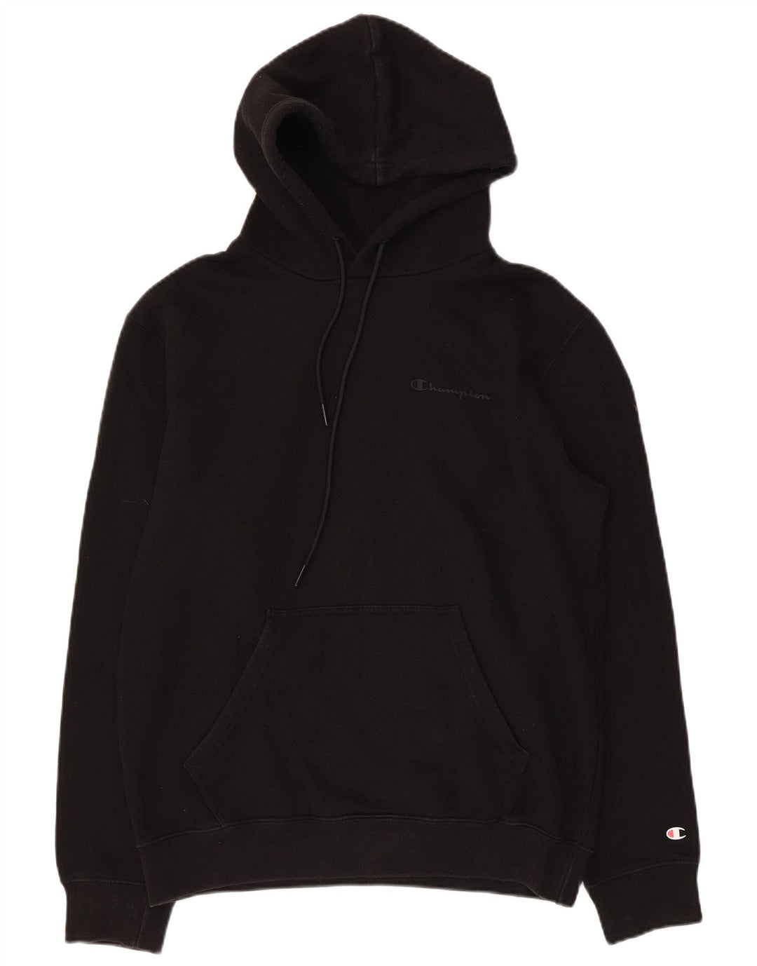 CHAMPION Suéter masculino com capuz médio algodão preto