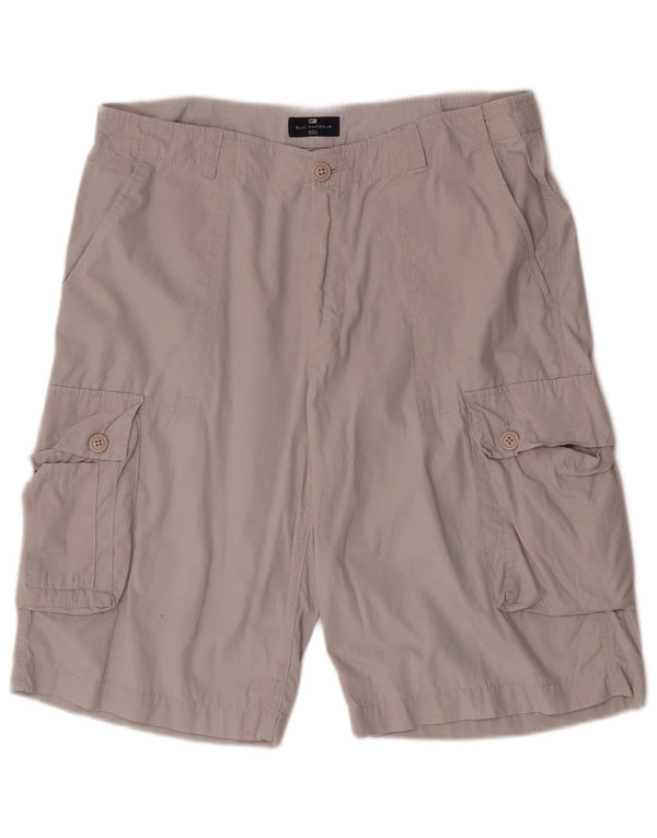 Shorts cargo masculino Marks & Spencer Blue Harbor W36 grande algodão cinza