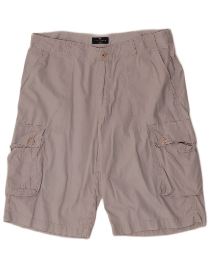 Shorts cargo masculino Marks & Spencer Blue Harbor W36 grande algodão cinza