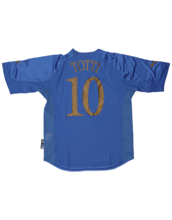 Camisa Puma Masculina Itália 2004-2006 Home XL Azul Colorblock Poliéster Esportivo