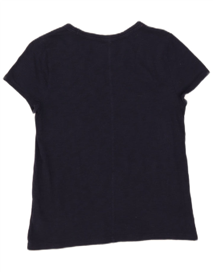 Camiseta feminina Gap UK 12 algodão azul marinho médio