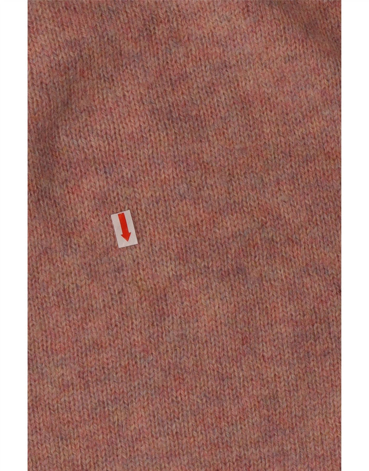 Suéter masculino MC Kenzy com gola redonda de lã rosa médio