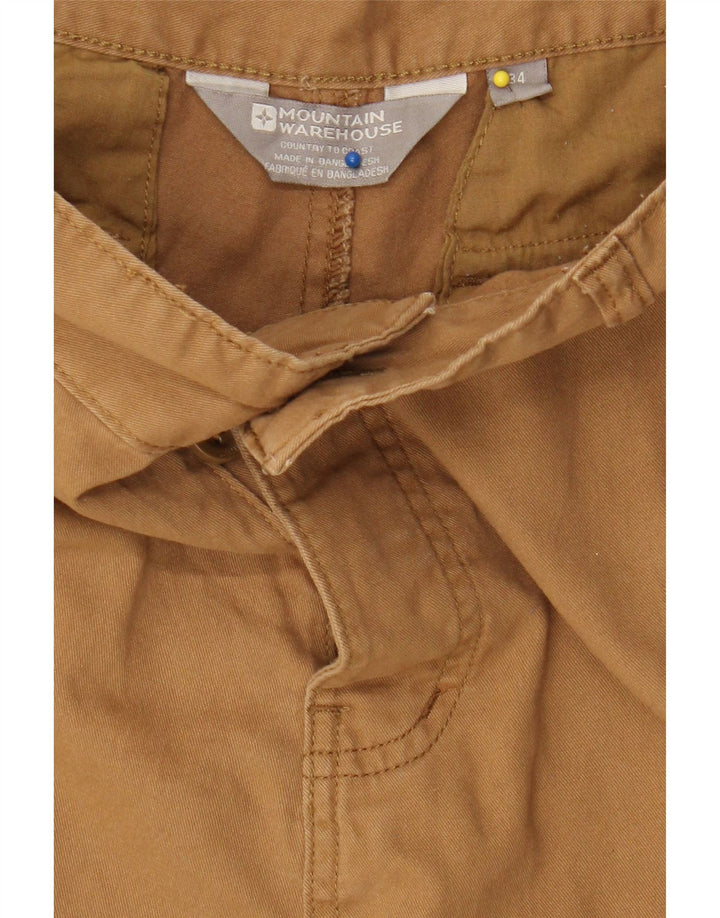 MOUNTAIN WAREHOUSE Womens Cargo Shorts W34 Large  Brown Cotton Vintage Mountain Warehouse and Second-Hand Mountain Warehouse from Messina Hembry 