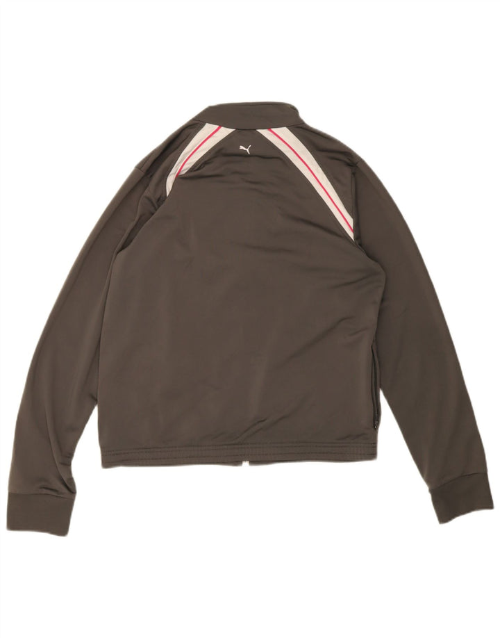 Puma Womens Tracksuit Top Jacket UK 14 Grande Cinza Colourblock Poliéster