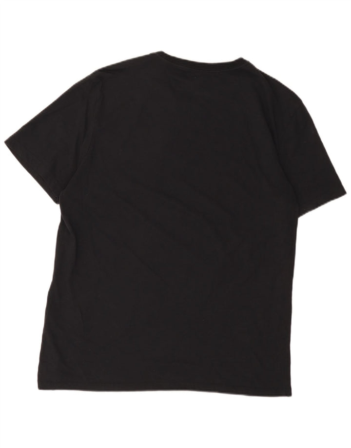 Calvin Klein Camiseta masculina gráfica Top médio algodão preto