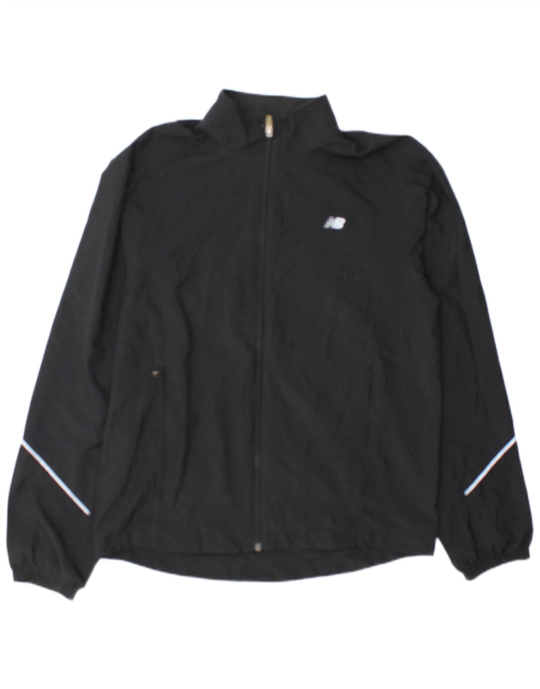 Jaqueta masculina de treino New Balance poliéster colorblock preto médio