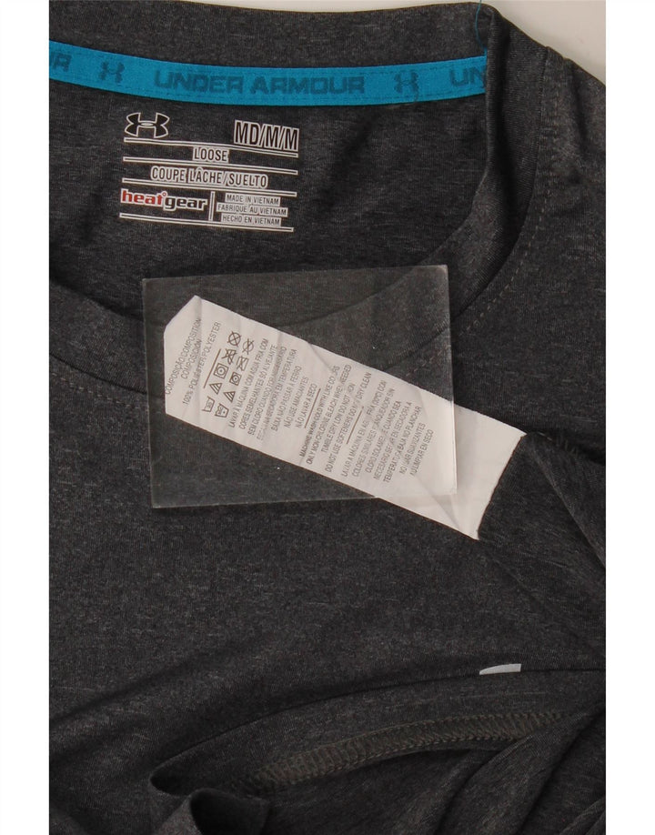 UNDER ARMOUR Camiseta masculina Heat Gear Top cinza médio poliéster
