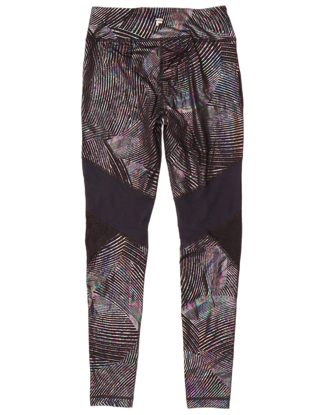 Leggings feminino Fila UK 10 pequeno colorido colorblock poliéster