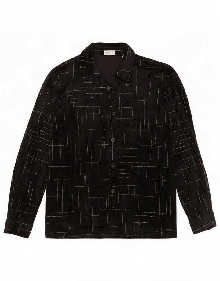 Camisa masculina Tipo'S XL poliéster xadrez preto