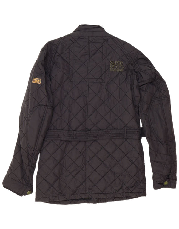 Jaqueta Superdry Masculina Acolchoada Racer UK 42 XL Preto Nylon
