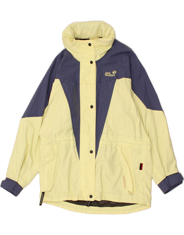 Jaqueta corta-vento feminina JACK WOLFSKIN UK 6 XS amarelo colorblock