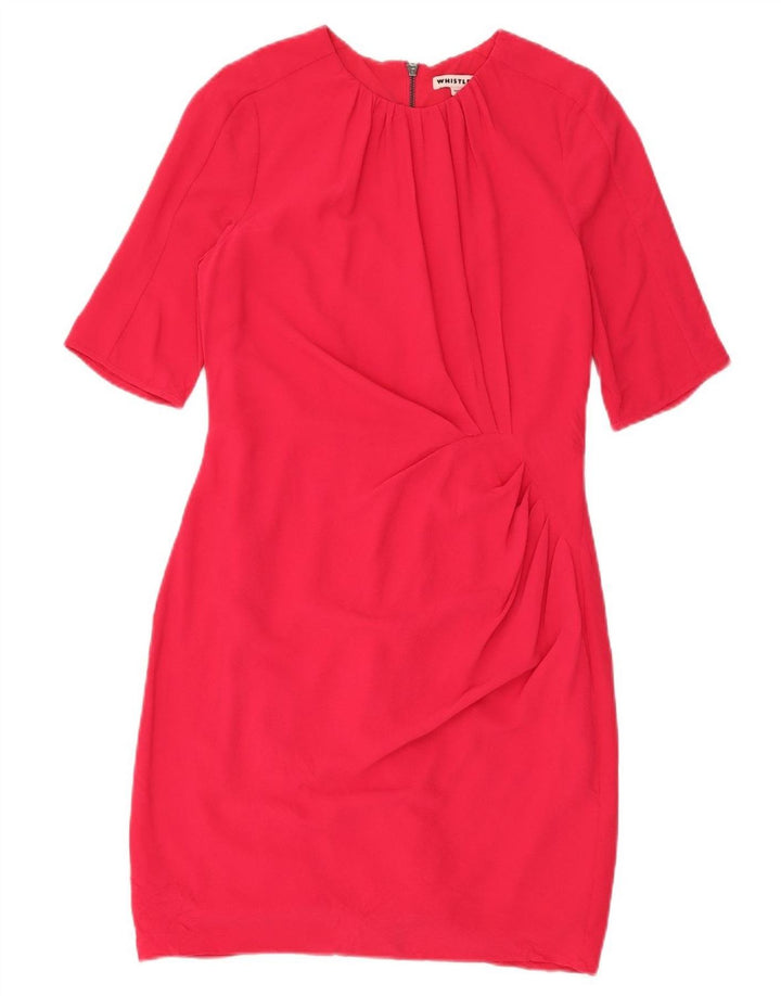 Vestido bainha feminino Whistles UK 12 poliéster vermelho médio