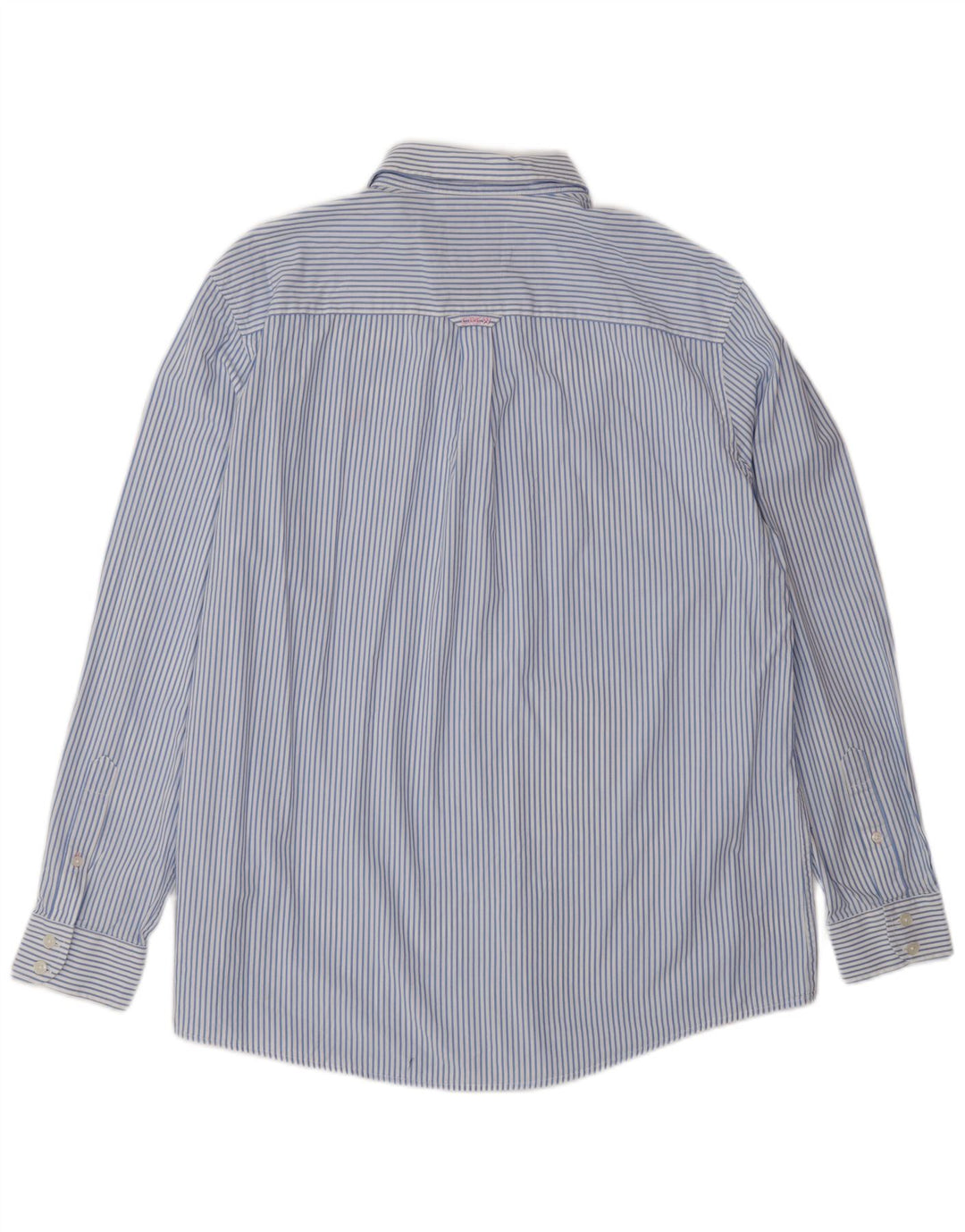 Crew Clothing Camisa masculina clássica de ajuste XL algodão listrado azul