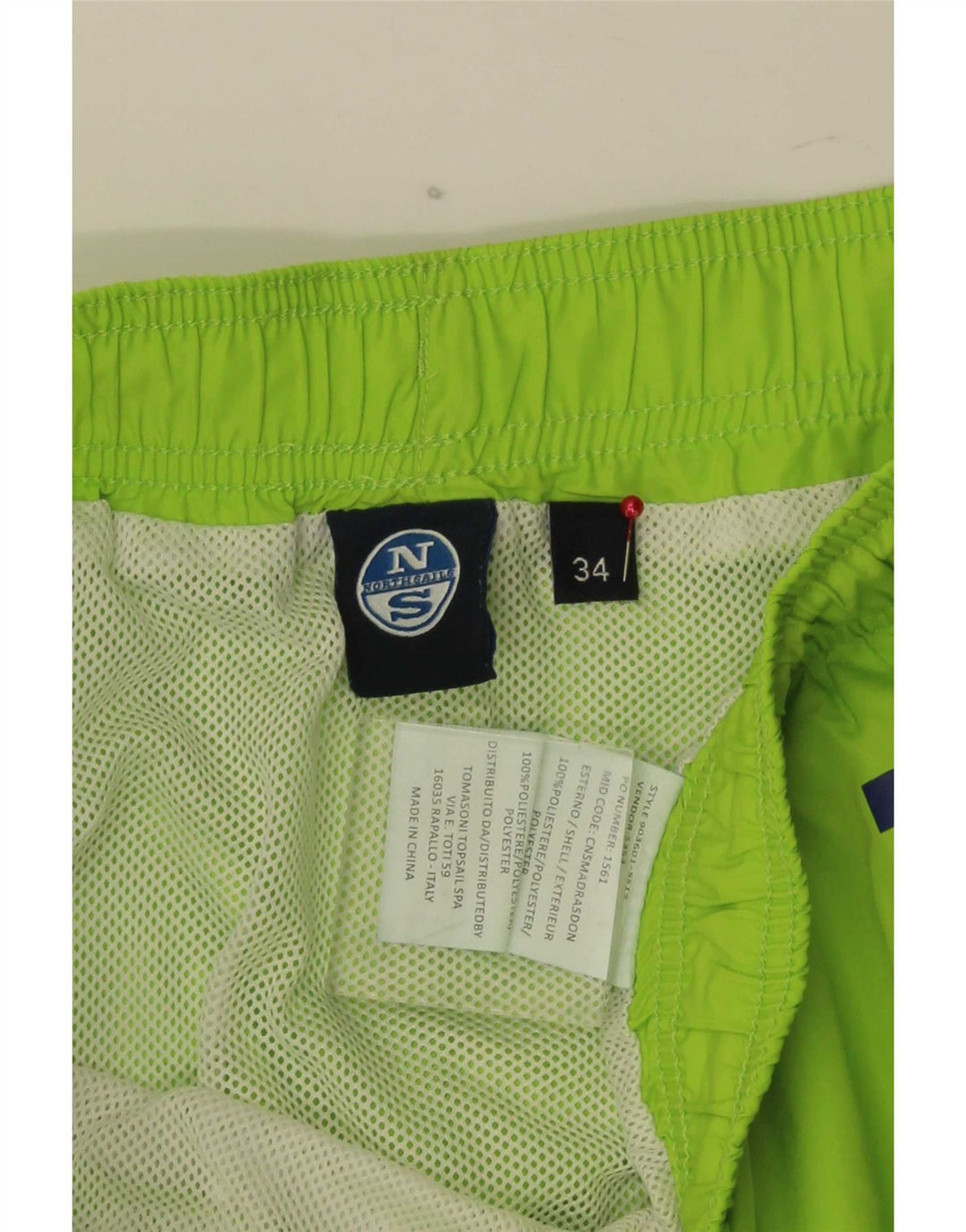 Shorts de natação masculino North Sails Graphic grande poliéster verde