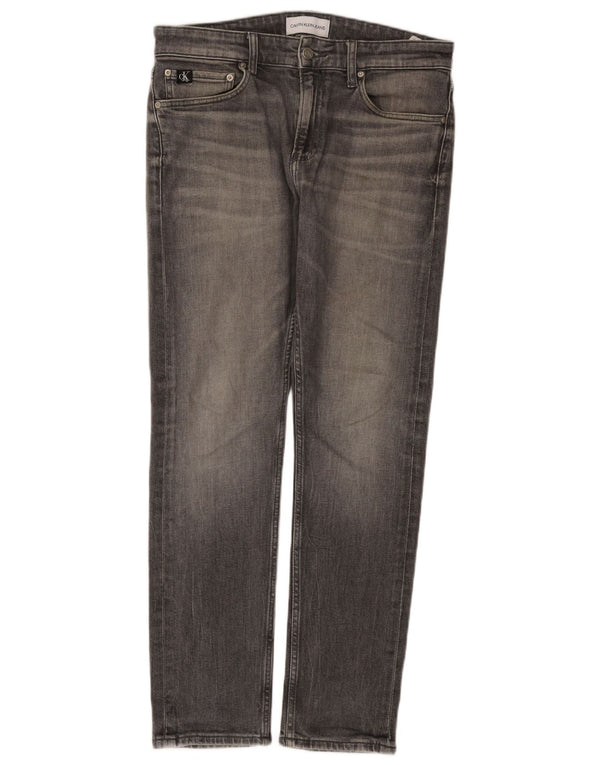 Calvin Klein Masculino Larston Slim Jeans W32 L30 Cinza Algodão