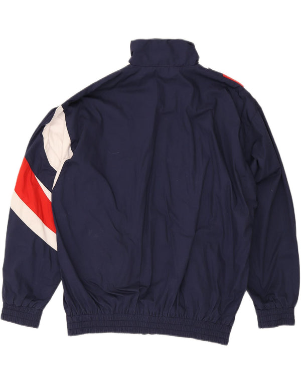 MASITA Mens Tracksuit Top Jacket XL Navy Blue Colourblock Polyester